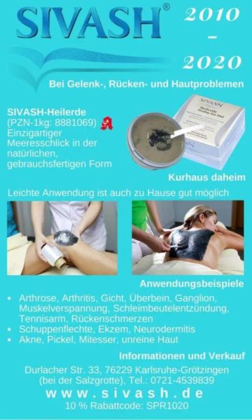 SIVASH-Heilerde seit 10 Jahren in Deutschland